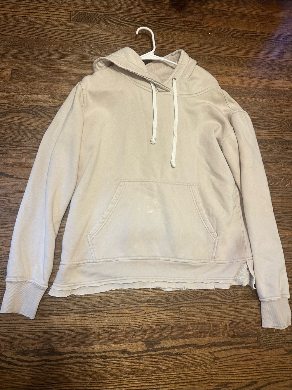 We the free Classic Thick Hooded Pullover Sweatshirt - Cream